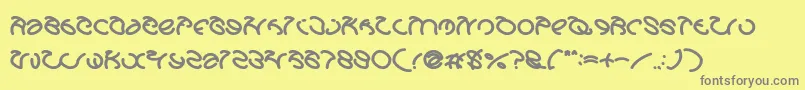 GraphicDreamBold Font – Gray Fonts on Yellow Background