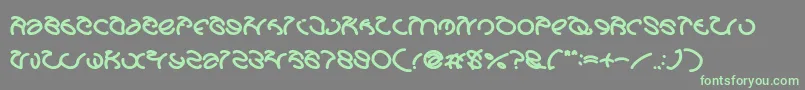 GraphicDreamBold Font – Green Fonts on Gray Background
