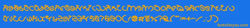 GraphicDreamBold Font – Orange Fonts on Blue Background