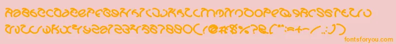 GraphicDreamBold-Schriftart – Orangefarbene Schriften auf rosa Hintergrund