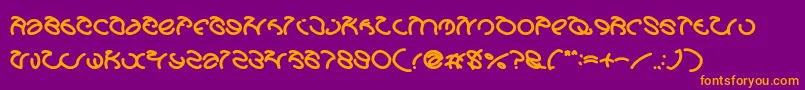 GraphicDreamBold Font – Orange Fonts on Purple Background
