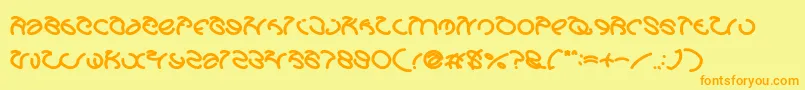 GraphicDreamBold Font – Orange Fonts on Yellow Background