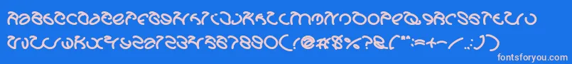 GraphicDreamBold Font – Pink Fonts on Blue Background