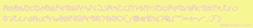 GraphicDreamBold Font – Pink Fonts on Yellow Background