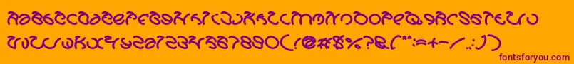 GraphicDreamBold Font – Purple Fonts on Orange Background