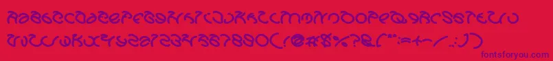 GraphicDreamBold Font – Purple Fonts on Red Background