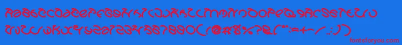 GraphicDreamBold Font – Red Fonts on Blue Background