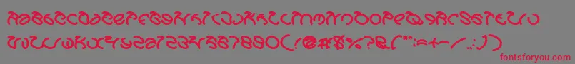 GraphicDreamBold Font – Red Fonts on Gray Background