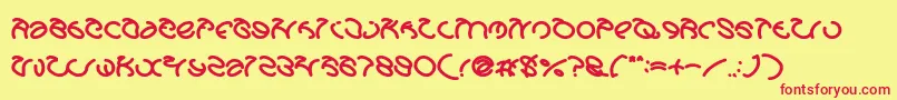 Шрифт GraphicDreamBold – красные шрифты на жёлтом фоне
