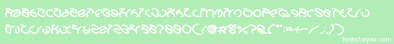 GraphicDreamBold Font – White Fonts on Green Background