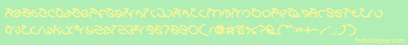 GraphicDreamBold Font – Yellow Fonts on Green Background