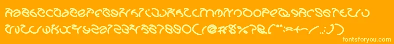 GraphicDreamBold Font – Yellow Fonts on Orange Background