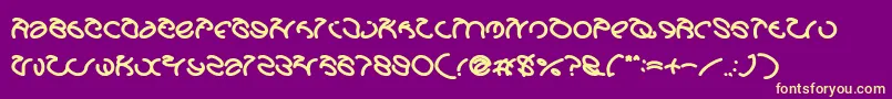 GraphicDreamBold Font – Yellow Fonts on Purple Background