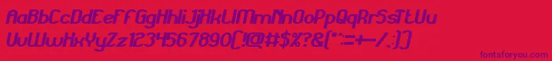 GrandPrixBoldItalic Font – Purple Fonts on Red Background