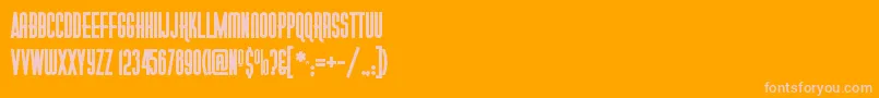 GoticaModernaKkV1.1-fontti – vaaleanpunaiset fontit oranssilla taustalla