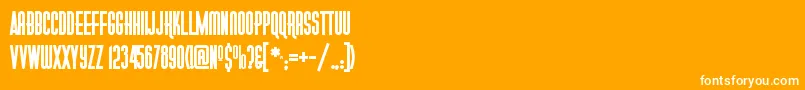 GoticaModernaKkV1.1 Font – White Fonts on Orange Background