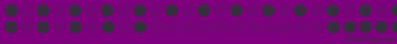 DpolyTwelveSider-fontti – mustat fontit violetilla taustalla