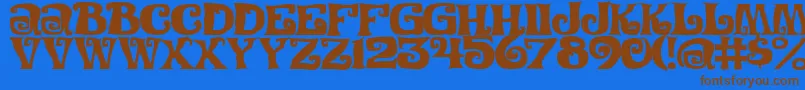 FestivalNightsJl Font – Brown Fonts on Blue Background