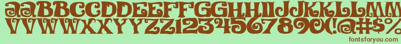 FestivalNightsJl Font – Brown Fonts on Green Background