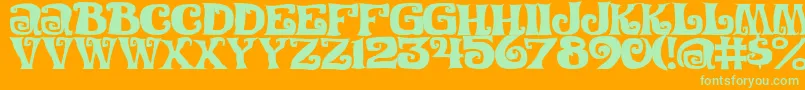 FestivalNightsJl Font – Green Fonts on Orange Background