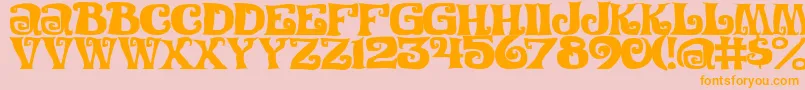 FestivalNightsJl Font – Orange Fonts on Pink Background