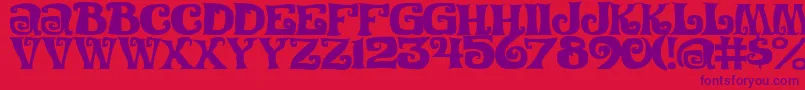FestivalNightsJl Font – Purple Fonts on Red Background