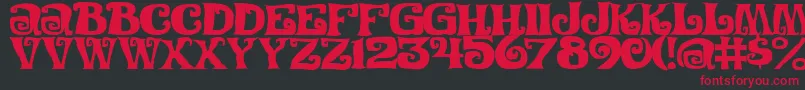 FestivalNightsJl Font – Red Fonts on Black Background