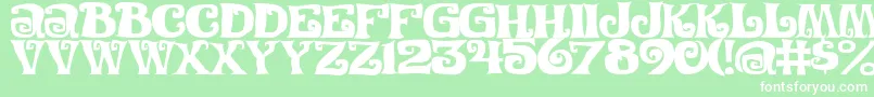 フォントFestivalNightsJl – 緑の背景に白い文字