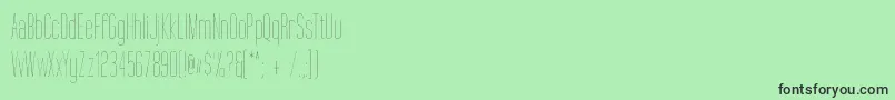 Fonte TallFilmsFine – fontes pretas em um fundo verde