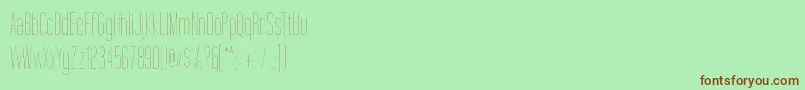 TallFilmsFine Font – Brown Fonts on Green Background