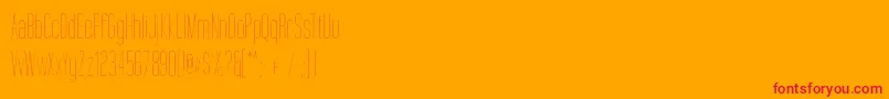 TallFilmsFine Font – Red Fonts on Orange Background