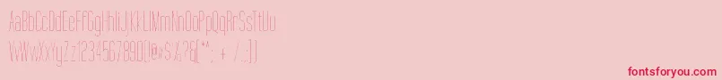 TallFilmsFine Font – Red Fonts on Pink Background