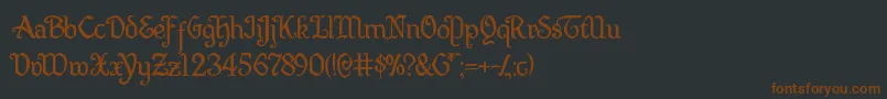 Подробнее о шрифте Quillsword Шрифт Quillsword – коричневые шрифты на чёрном фоне