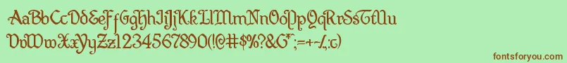 Quillsword Font – Brown Fonts on Green Background