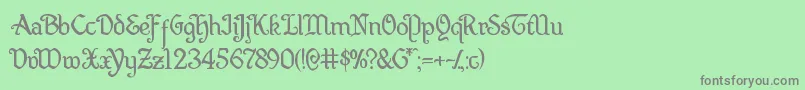 Quillsword Font – Gray Fonts on Green Background