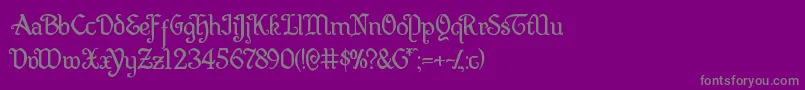 Quillsword Font – Gray Fonts on Purple Background