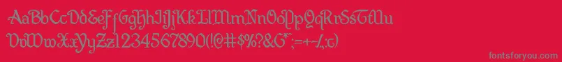 Quillsword Font – Gray Fonts on Red Background
