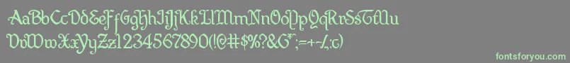 Quillsword Font – Green Fonts on Gray Background