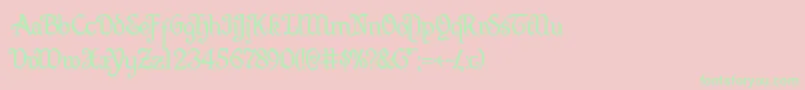 More about Quillsword Font Quillsword Font – Green Fonts on Pink Background