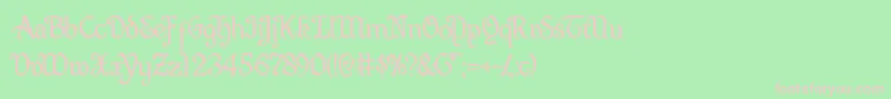 Quillsword Font – Pink Fonts on Green Background