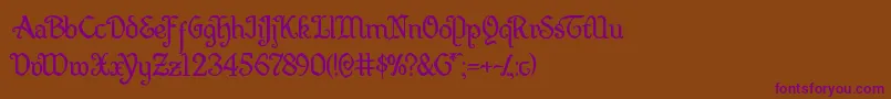 Quillsword Font – Purple Fonts on Brown Background