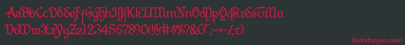 Quillsword Font – Red Fonts on Black Background