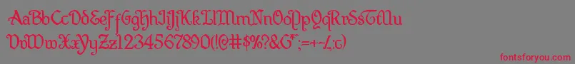 Quillsword Font – Red Fonts on Gray Background