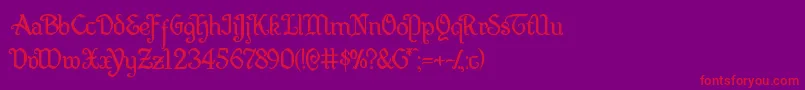 Quillsword Font – Red Fonts on Purple Background