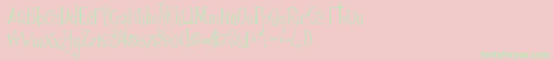 Girlw ffy Font – Green Fonts on Pink Background