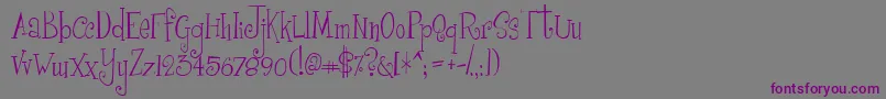 Girlw ffy-Schriftart – Violette Schriften auf grauem Hintergrund