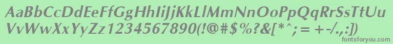 OklahomaBoldoblique Font – Gray Fonts on Green Background