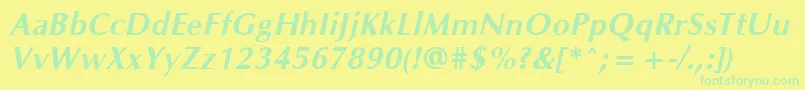More about OklahomaBoldoblique Font OklahomaBoldoblique Font – Green Fonts on Yellow Background