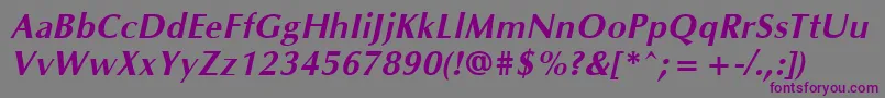 OklahomaBoldoblique Font – Purple Fonts on Gray Background