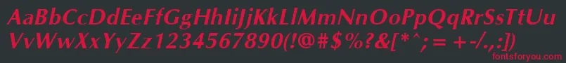 OklahomaBoldoblique Font – Red Fonts on Black Background